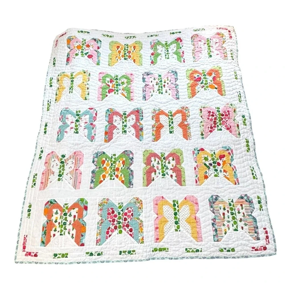 Handmade Baby Quilt Social Butterfly Lella Boutique Vanessa Goertzen 53